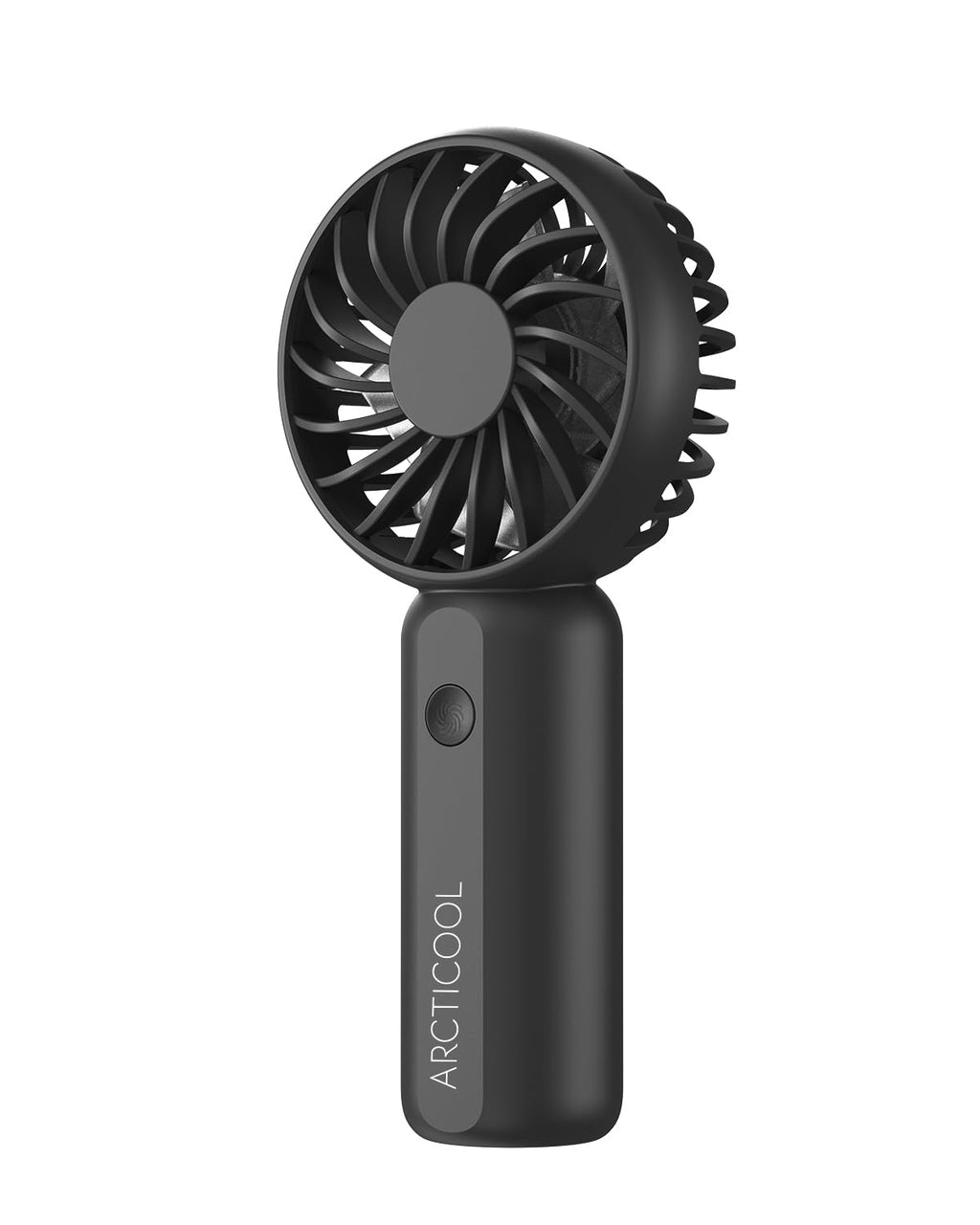 ARCTICOOL Portable Mini Fan - Rechargeable Hand Fan with 3 Adjustable Speeds, 2000mAh Battery, Lightweight Design, Low Noise, and Easy Portability for Indoor and Outdoor Use (Deep Black)